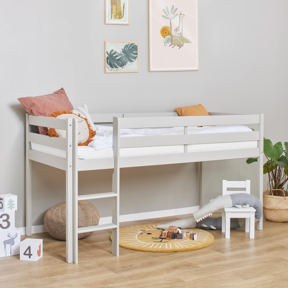 ECO Comfort puolikorkea sänky 90x200cm – kyyhkynharmaa - Image 6