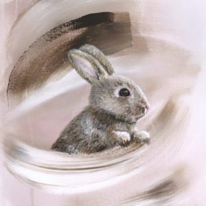 Baby bunny, taidejuliste