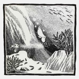 Muumi Sukellus - silkkitaskuliina