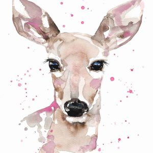 ”Watercolor bambi”, Kortti
