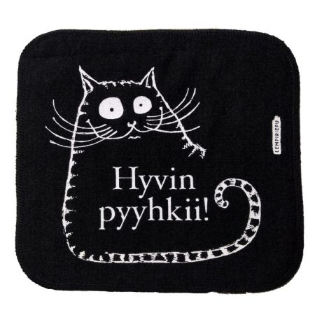 ”Hyvin pyyhkii!” -kuosi, musta liina. - Image 2