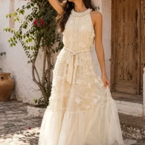 Juhlamekko Lissy – beige