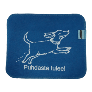 ”Puhdasta tulee” -kuosi, sininen liina.